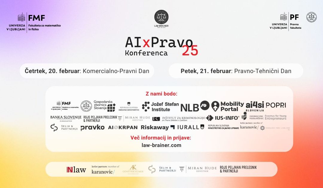 Vabilo na AI x Pravo Konferenco 2025 – Law Brainer